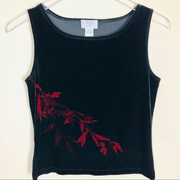 Ann Taylor Loft Sleeveless Velvet Top- XS - Picture 1 of 4
